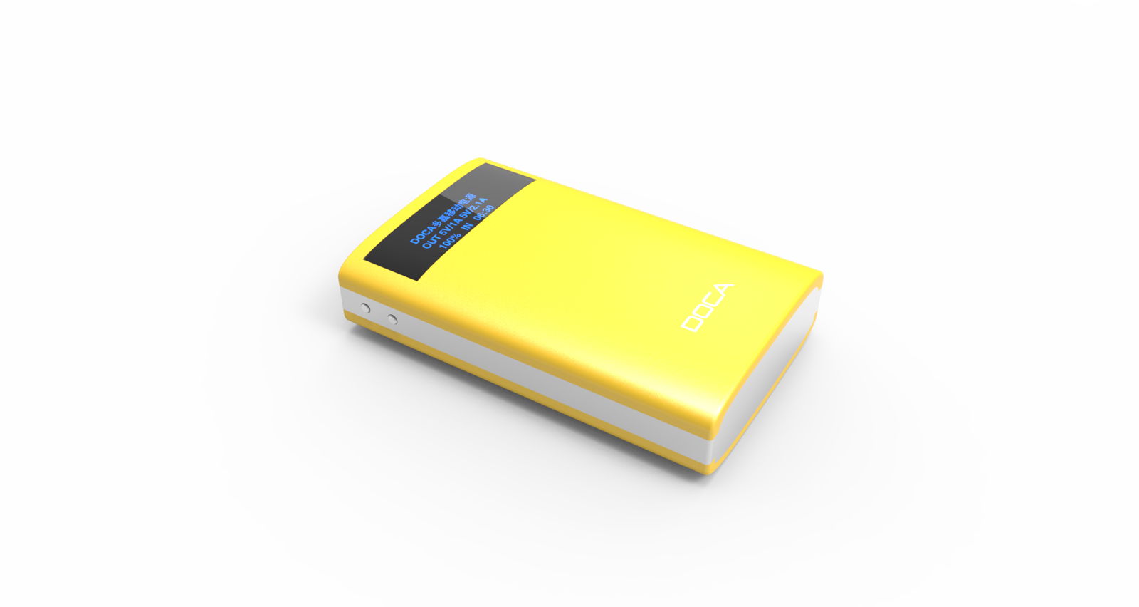 	DOCA D563 10000mah power bank showing time and Alarm function 2