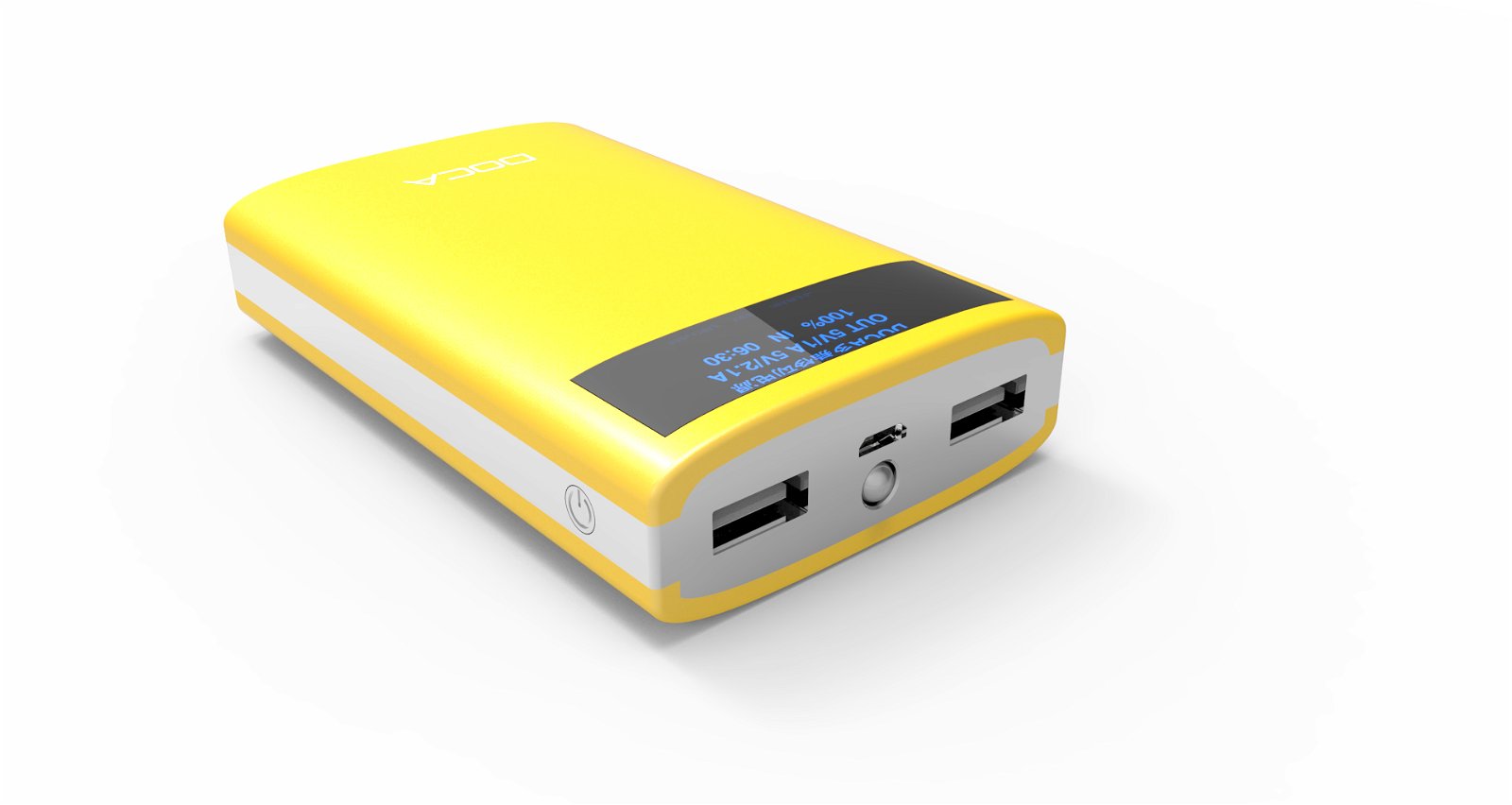 	DOCA D563 10000mah power bank showing time and Alarm function 3