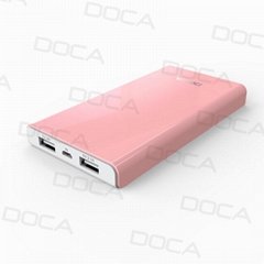 	DOCA D605 6500mAh ultra thin dual USB power bank