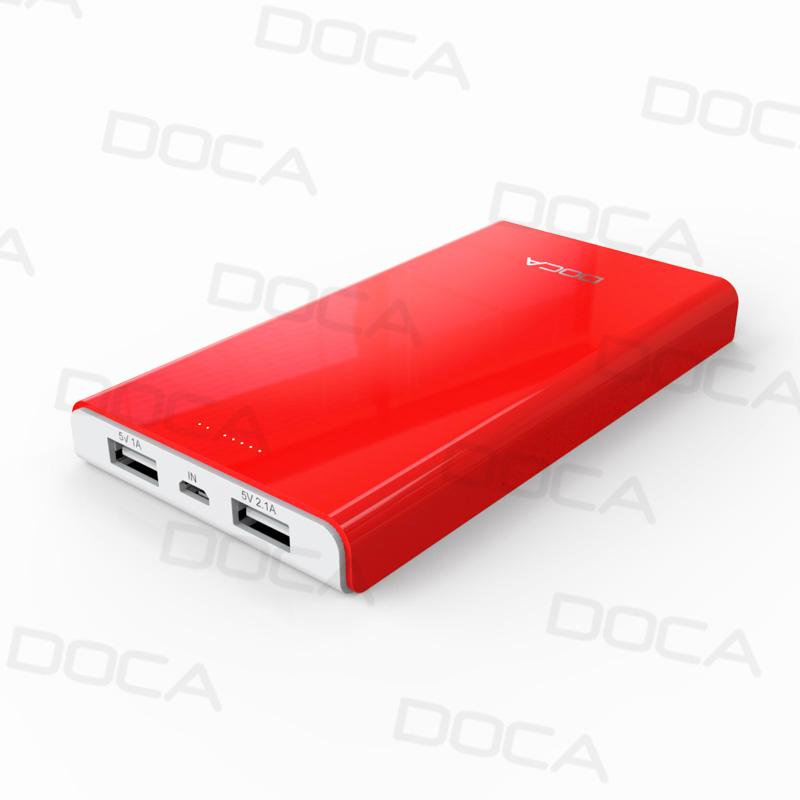 	DOCA D605 6500mAh ultra thin dual USB power bank 4