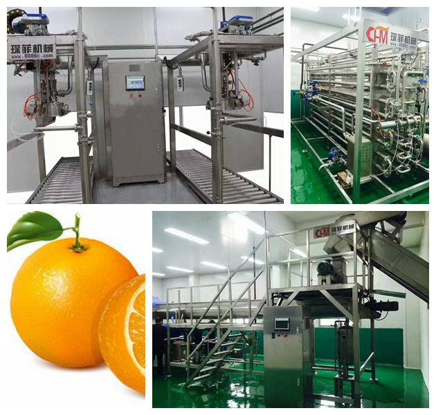 Citrus processing line, orange processing plant