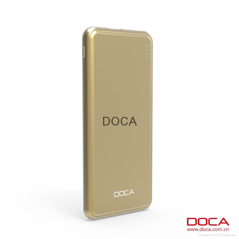 Hot sale Ultra slim DOCA D606 power bank 5000mAh 3