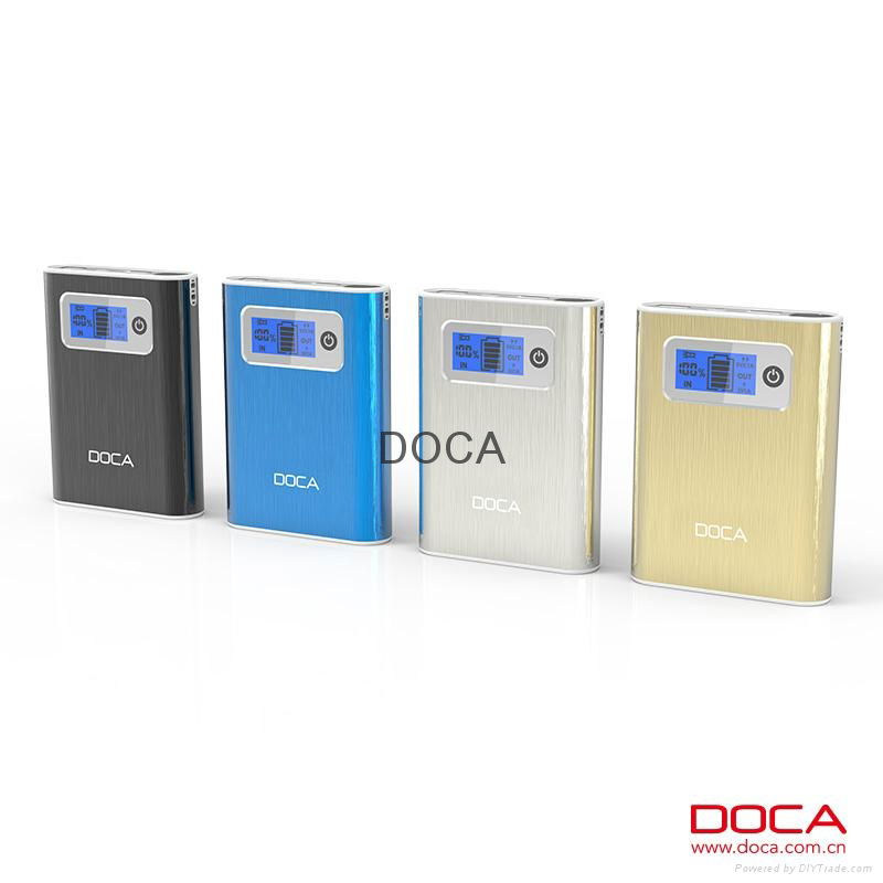 DOCA D568 Hot selling 2 usb portable 10400mah power bank 2