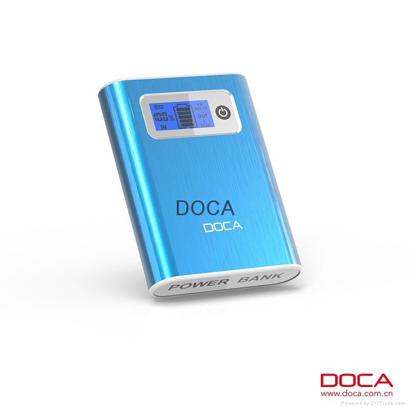 DOCA D568 Hot selling 2 usb portable 10400mah power bank