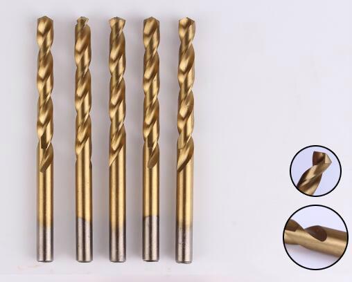 DIN 338 FULLY GROUND HSS M2 MATERIAL DRILL BITS TIN COATED FOR DRILLING METAL 2