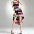 Ladies’ yarn dyed stripe cotton spandex jumper skirt