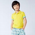 Boy’s short sleeve plain polo shirts 1