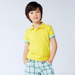 Boy’s short sleeve plain polo shirts