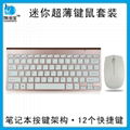 Rose gold mini multimedia keyboard_mini wireless keyboard and mouse set 5