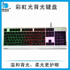 Three colors partition backlit gaming