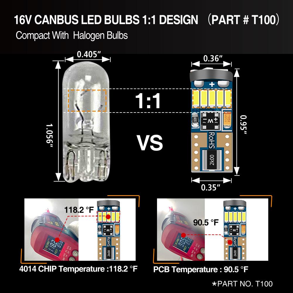 汽車LEDT10示寬燈 閱讀燈 臺階燈 儀表燈  5