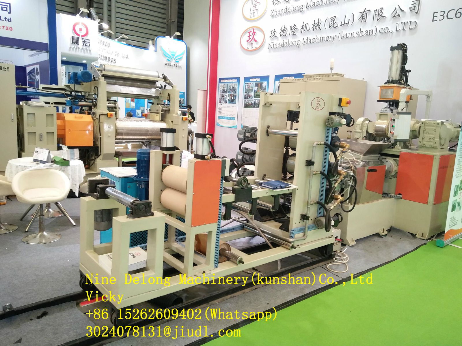 JDL-100 Single screw rubber damping sheet extruder production line 4