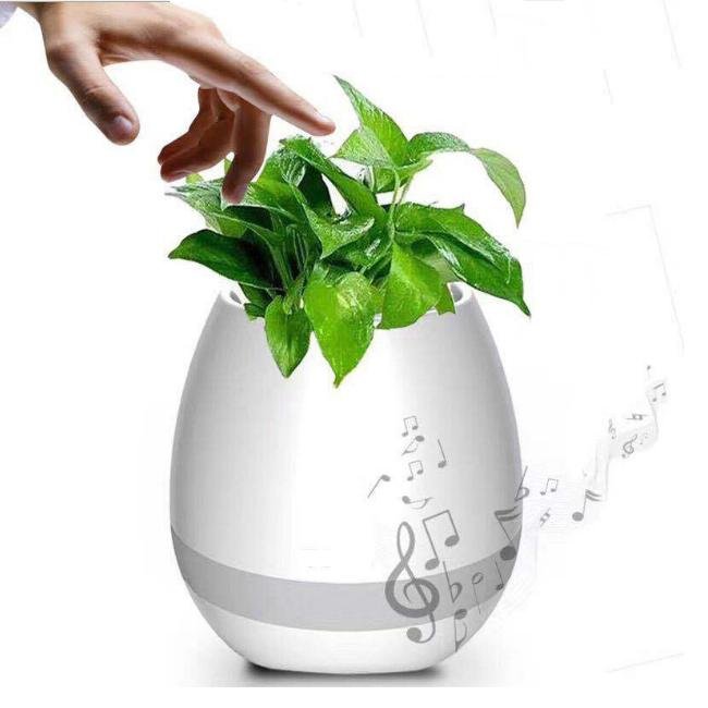 Smart Bluetooth Flowerpot with Touch Sense Music Speaker