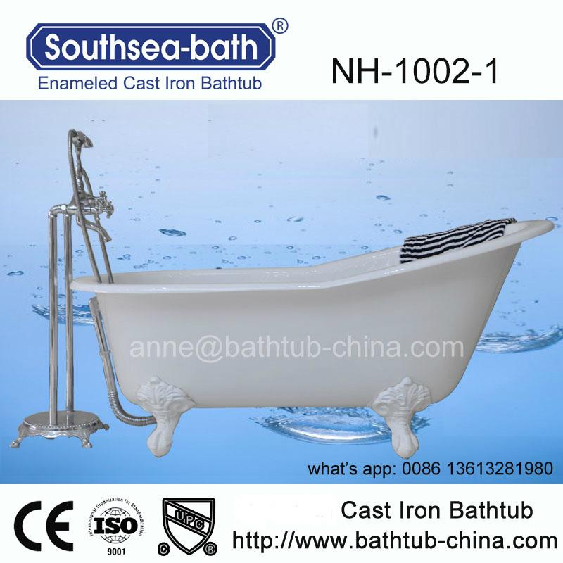 Single Slipper Freestanding Cast Iron Bathtub for sale 2