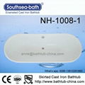 Luxury Skirted Doulbe Slipper Cast Iron Bathtub 3