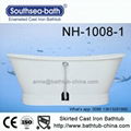 Luxury Skirted Doulbe Slipper Cast Iron Bathtub 4