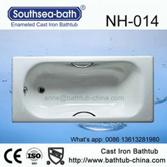 With handle Built-in Cast Iron Bathroom Bathtub 