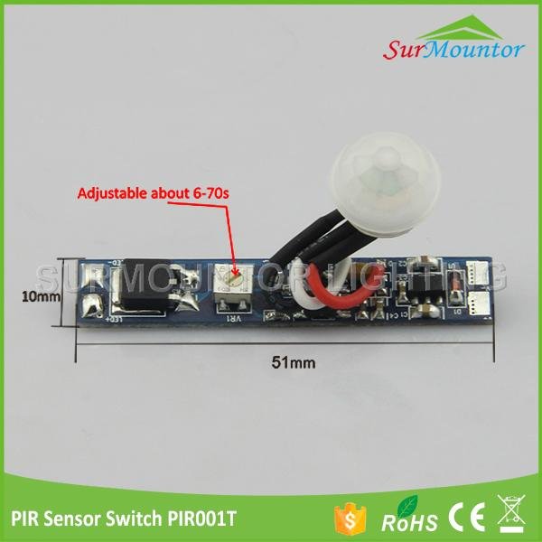 shenzhen senso 12-24v motion sensor with led light Max 8A 2