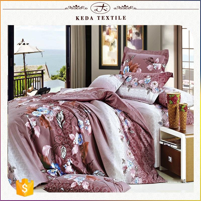 China textile wholesale cheap price 100% polyester disperse printed bed set 3