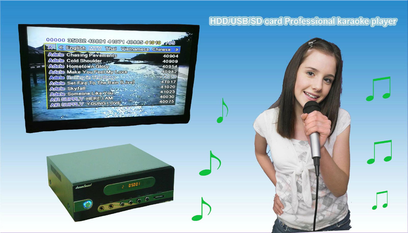 HDD/SD karaoke player