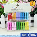 50 Pcs Colourful Wood Clothespin Memo Paper Clamp Clips Folder Clothespins Photo 1