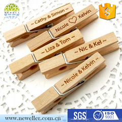 High Quality mini bamboo clothes pegs With Great Quality