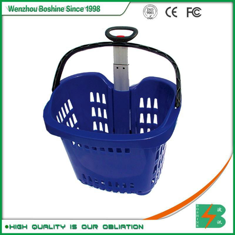 Plastic Roll Shopping wicker storage Basket Hand Basket for supermarket 3