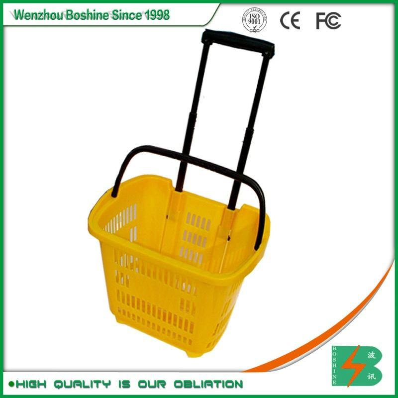 Plastic Roll Shopping wicker storage Basket Hand Basket for supermarket 2