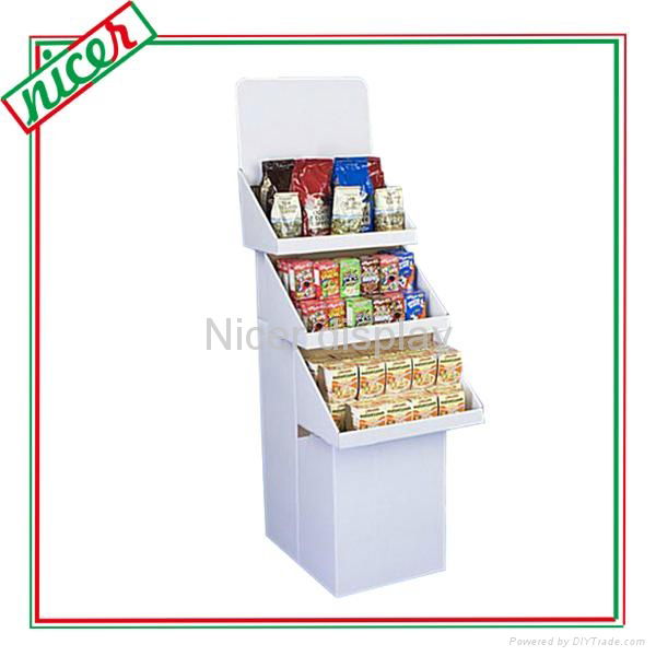 Strong corrugated material Biscuit Tiers Display Stands