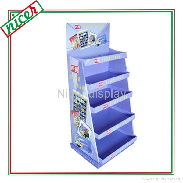 Strong corrugated material Biscuit Tiers Display Stands 4