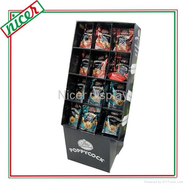 Strong corrugated material Biscuit Tiers Display Stands 5