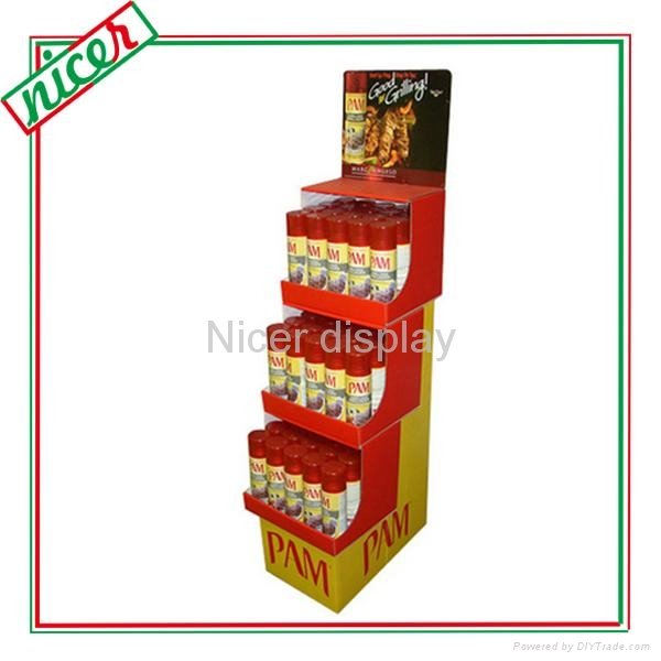 Economic Corrugated Self Ready Booth Display for tins