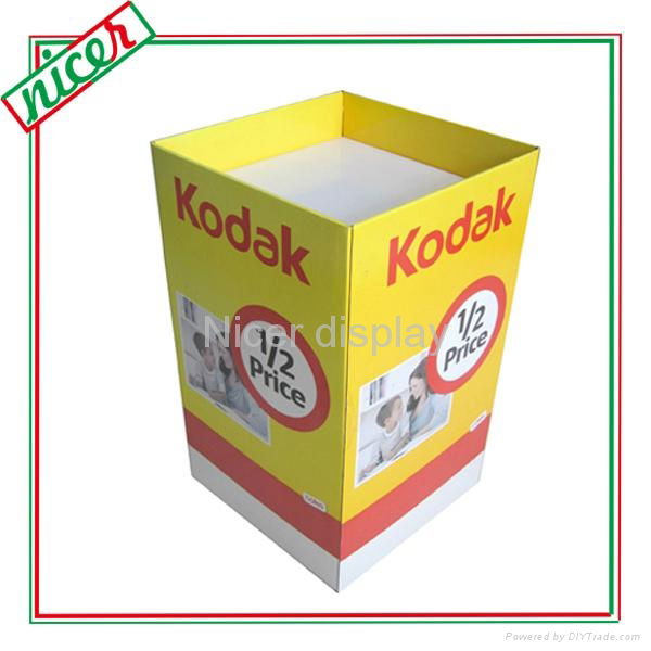 Floor corrugated cardboard dump bin display box 4