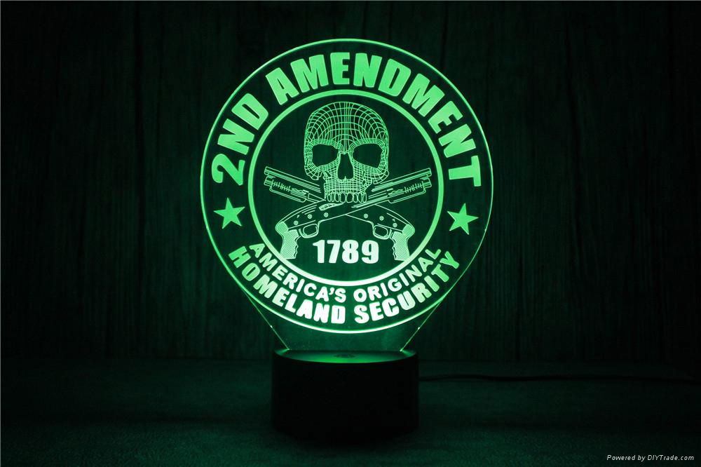 2016 innovative style skull shape lighting led childrens 3d led  night lights  3