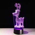 Reindeer shape amazing 3d illusion mini led light night lamp chrismas deco light 5