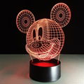 Funny cartoon design baby products Mickey Mouse shape 3d led desk lamp 5