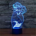 Fairy Tale Beautiful Mermaid Diy 3d Art Decorative Night Lights USB Nightlights  1
