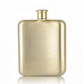 6 oz Rose Gold Stainless steel hip flask with electroplating 1