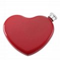 Heart shape new design  hip flask with 304 material 
