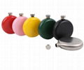 Round Painted Stainless Steel Hip Flask