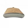 Logo Customized Embossed 6oz Stainless Steel Hip Flask With wood Cover