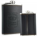 OEM whisky wrapped stainless steel hip flask
