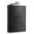 OEM whisky wrapped stainless steel hip flask 4