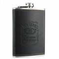 OEM whisky wrapped stainless steel hip flask