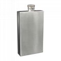 Outdoor flat square wine bottle rectangle shaped 7oz  stainless steel hip flask