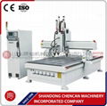 simple ATC cnc router  wood router 1325 with three spindles