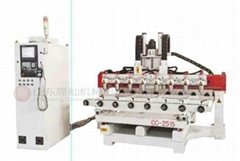 Rotary CNC router Wood router 1325 for cylinder works with Multi spindles 