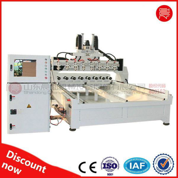 Rotary CNC router Wood router 1325 for cylinder works with Multi spindles  3