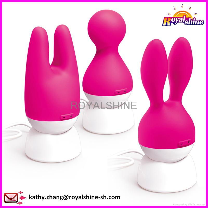 Magnetic Rechargeable Lovely Rabbit Cat Head Vibrator Adult Sex Toy