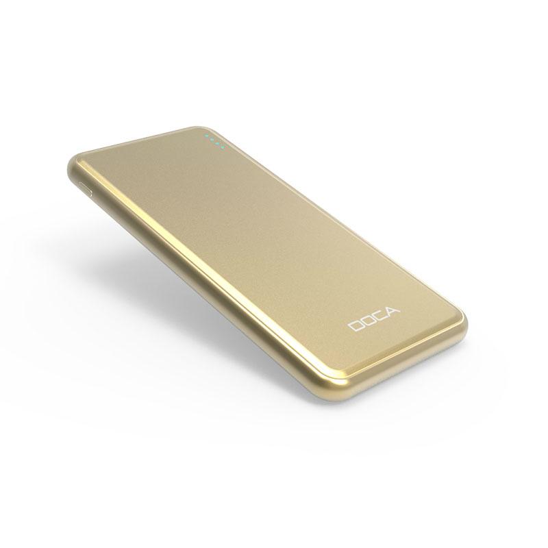 DOCA D606 slim portable power bank with 5000mAh